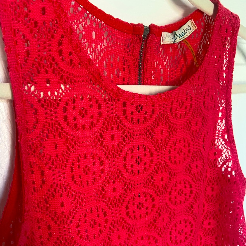 Adorable coral crochet top
